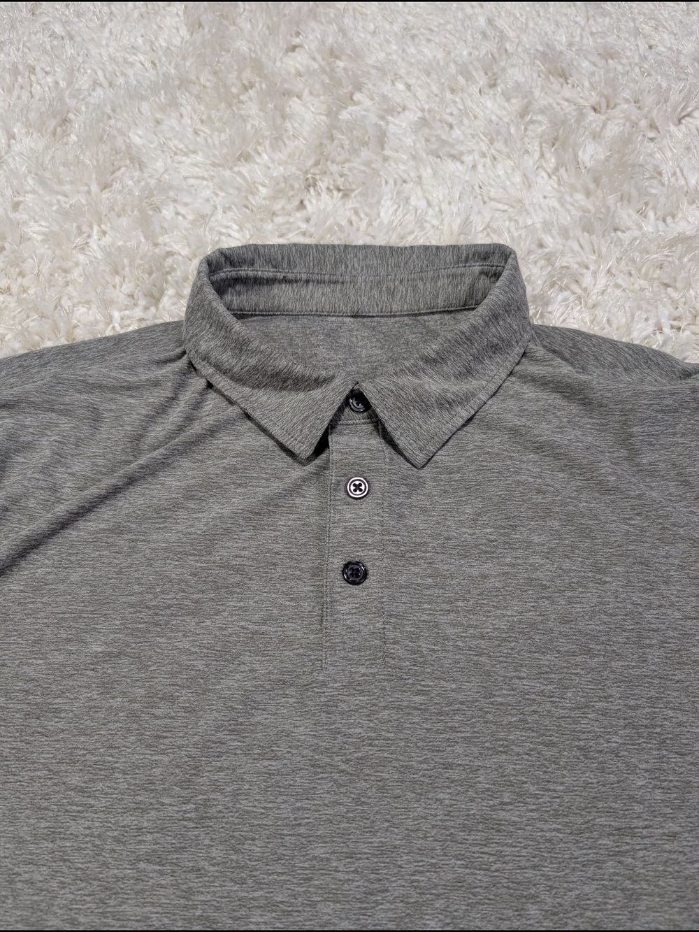 Vuori Heather Gray Performance Polo